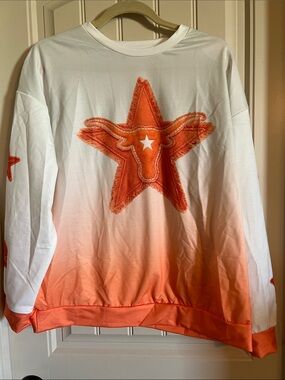 Women’s Texas Longhorns Long-Sleeve Top - White & Orange